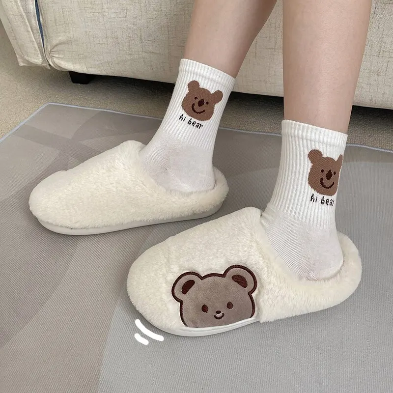 Wudaizhi Pantoufles Capybara En Peluche, Chaussures De Maison