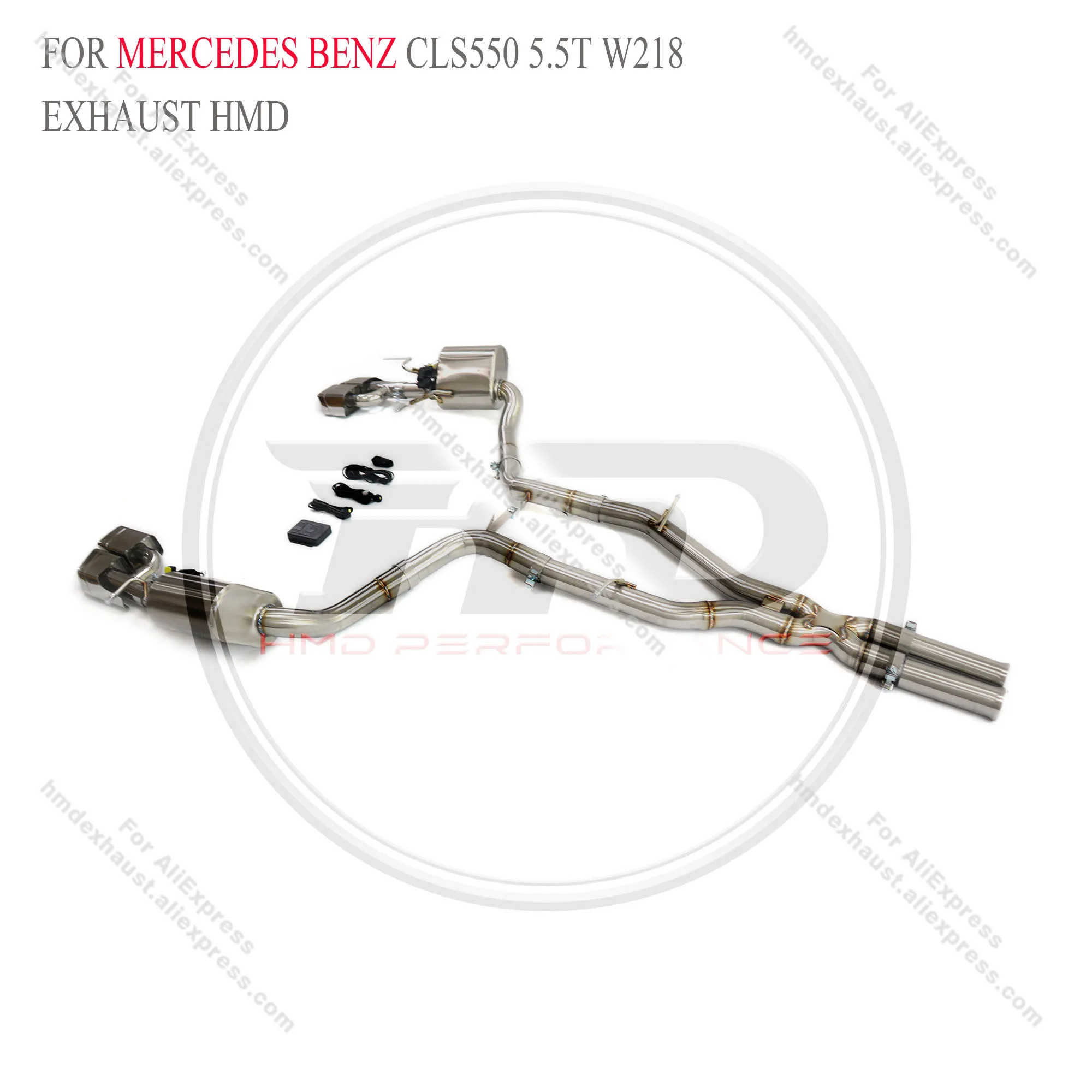 HMD Stainless Steel Exhaust System Performance Catback For Mercedes benz CLS550 5.5T W218 With valve
