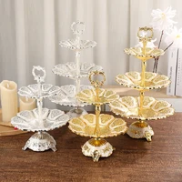 PEANDIM Luxury Portable Fruit Plate European Desktop Tray Wedding Party Cake Stand Home Nuts Sweets Decorative Storage Tray 1