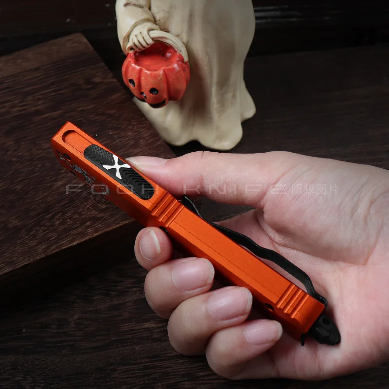 Halloween Limited Edition ULTRATECH MICRO ULTRA TECH EDC Tactical Gear Deep Carving CNC Aluminum Orange Anodization Handle 4