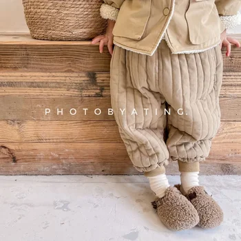 Abbigliamento per bambini da 2 a 7 anni inverno bambini caldi pantaloni imbottiti in cotone neonate pantaloni spessi i ragazzi del bambino indossano vestiti