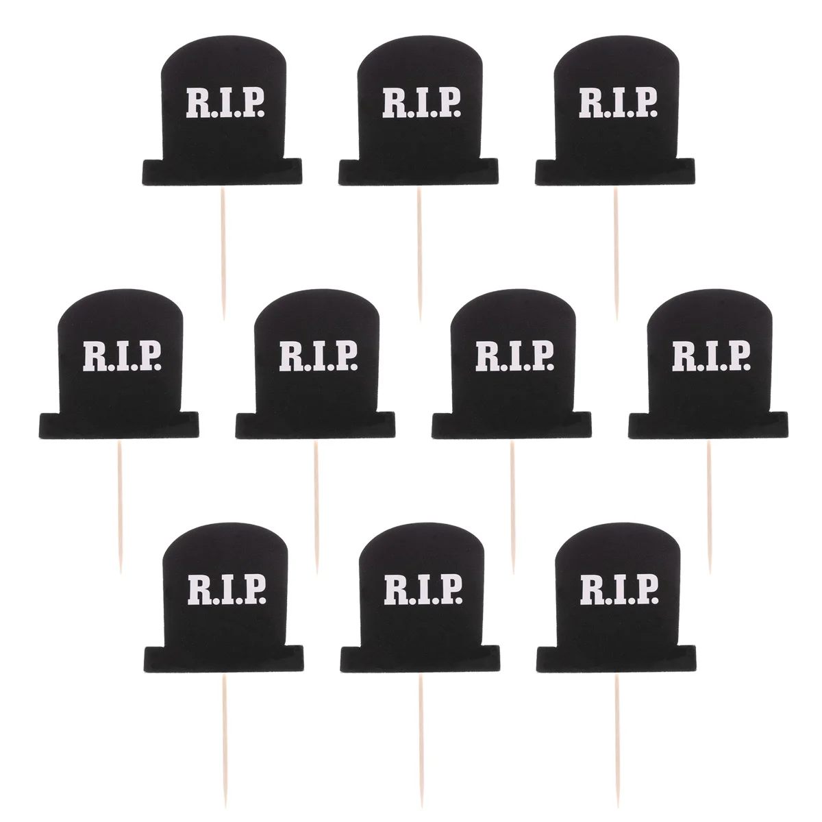

20pcs Halloween Ghost Cemetery RIP Toothpick Cake Decoration Cake Toppers for Party
