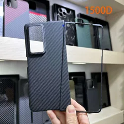 Custodia per telefono in vero carbonio aramidico premium - Design anti-esplosione e pieghevole