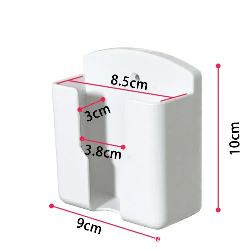 Universal Wall-Mounted White Shelf and Remote Holder
