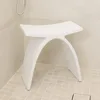 Concrete, Small Waterproof Shower Stool, Modern Medical Shower Chair, Rust-Resistant Materials 300 lbs Capacity, 28 lbs Weight 5