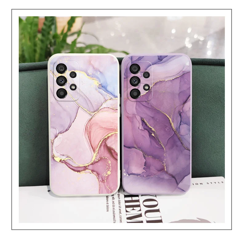 Gold Marmor Hülle für Samsung Galaxy A73 A53 A33 A23 A13 A72 A52 A52S A32 A22 A12 A71 A51 A31 4G 5G Cover – Detail 7