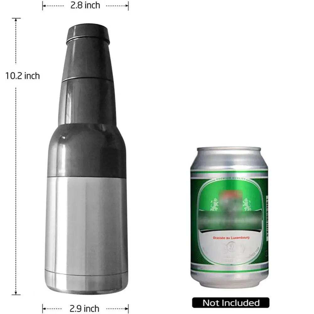 Beer Cold Storage Tank Creative With Bottle Opener 304 Stainless Steel Vacuum Double-layer Kitchen Accessories Beer Cooler 12oz