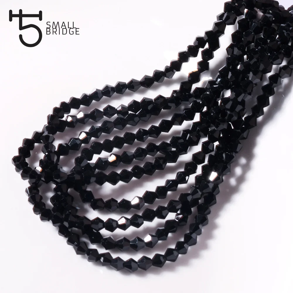 Crystal Beads 3mm Austrian Black Bicone Crystal Beads Material for Jewelry Diy Accessories Perles Faceted Spacer Glass Beads htt Z216