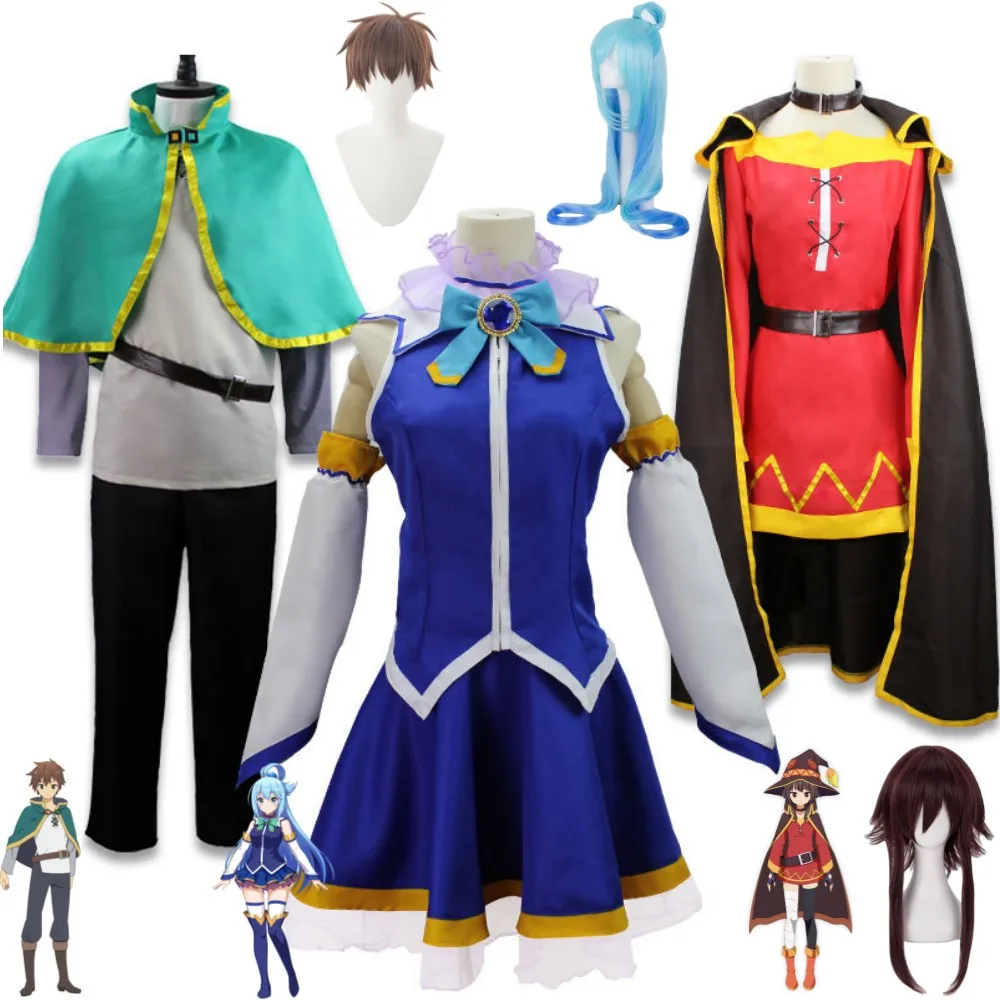 Anime Konosuba Deus Bênção Sobre Este Mundo Maravilhoso Satou Kazuma Aqua  Trouble Archwizard Megumin Cosplay Peruca Traje Terno - AliExpress