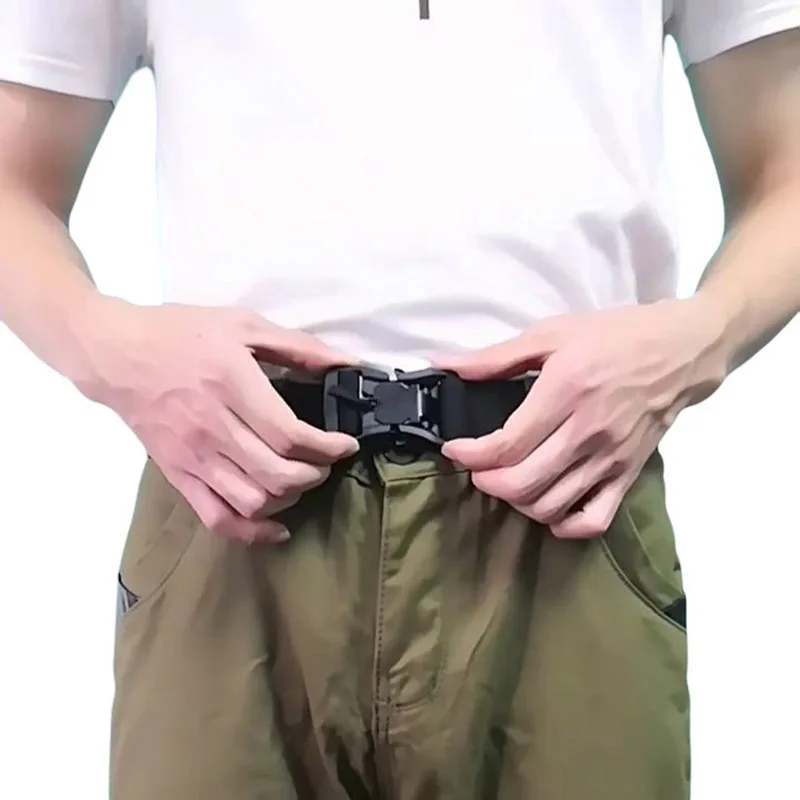 Men's Military Tactical Belt Quick Release Magnetic Buckle Army