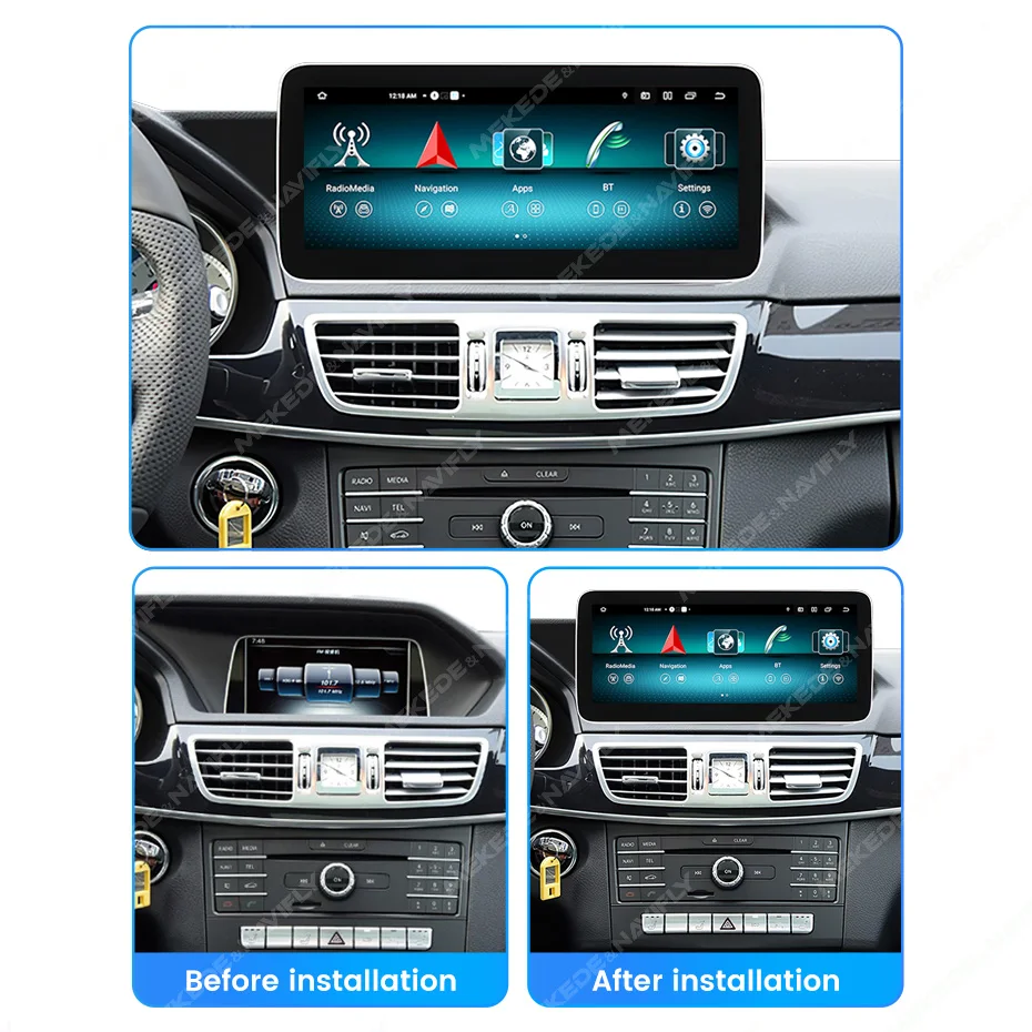 MEKEDE EU Store Autoradio für Mercedes Benz E-Klasse W212 E200 E230 E260 E300 S212 Auto Multimedia Player Navi GPS Carplay AUTO – Detail 6