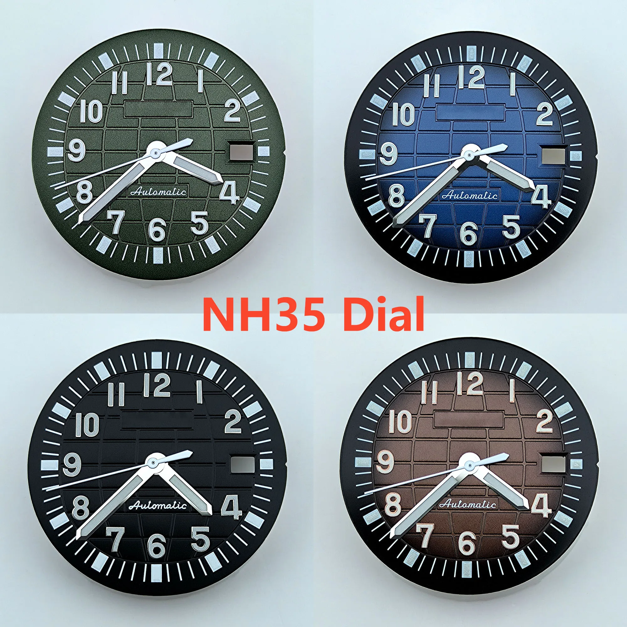 

Циферблат NH35 31,8 мм, циферблат S, зеленый циферблат, подходящий для движения NH35/NH36, аксессуары для часов, инструмент для ремонта