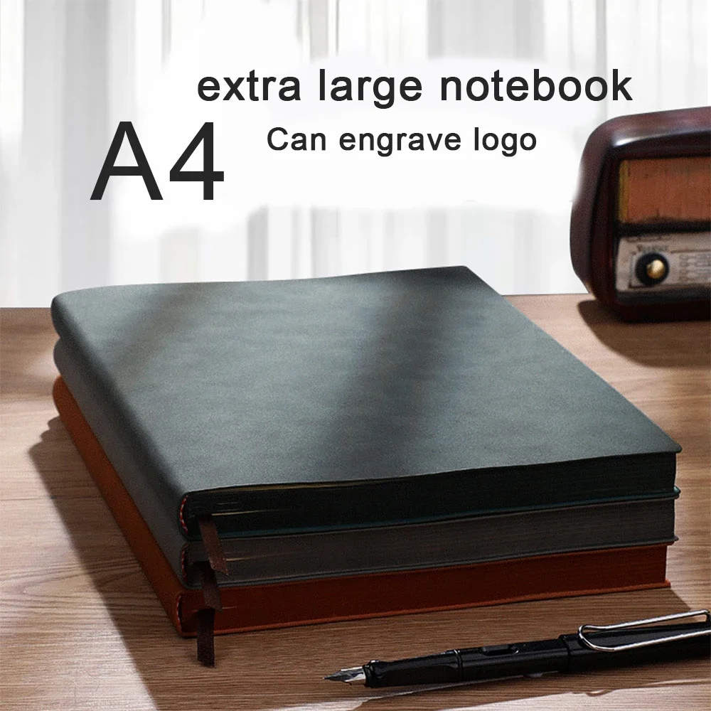 

Can Subject Notebook, (logo Meeting Minutes, Engrave) Student Office Soft Notepad, Thick Business Leather Excerpt