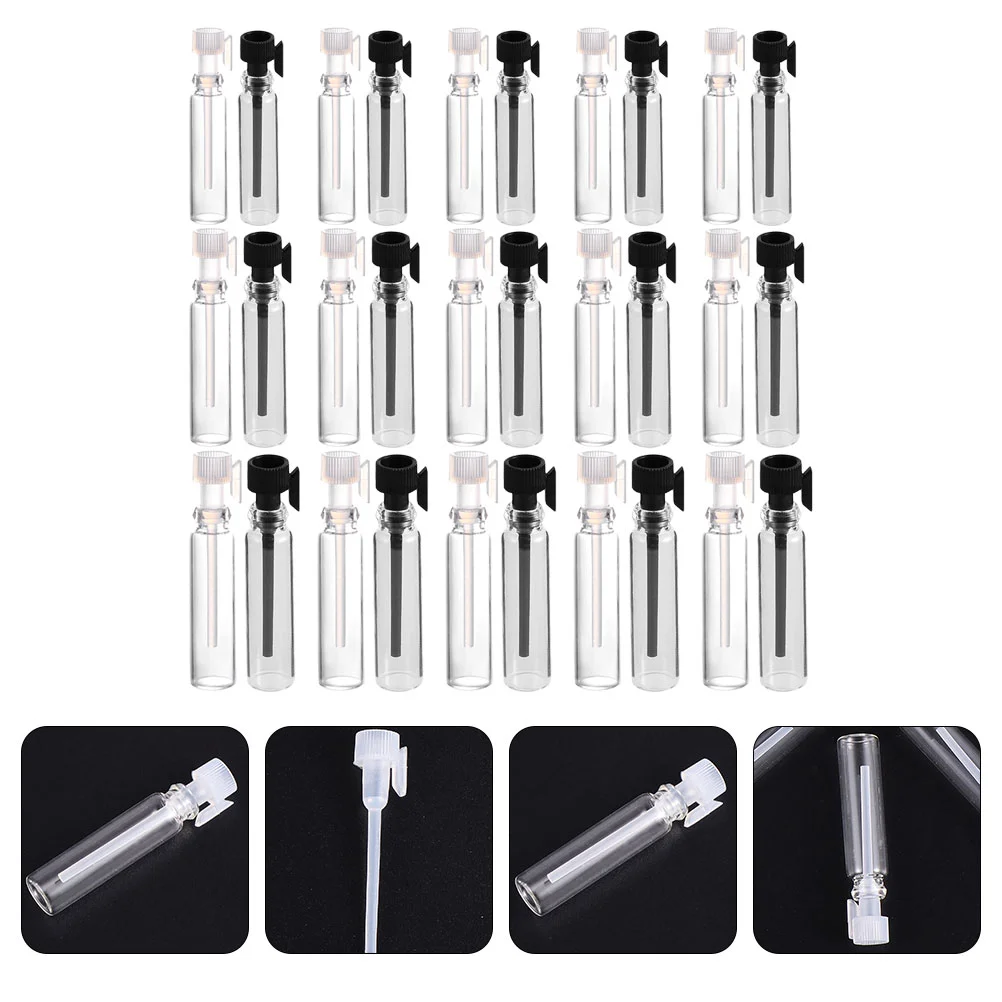 

90 Pcs Glass Drop Stick Bottle Essential Oils Container Dropper Dispenser Lecythus Perfume Plastic Travel