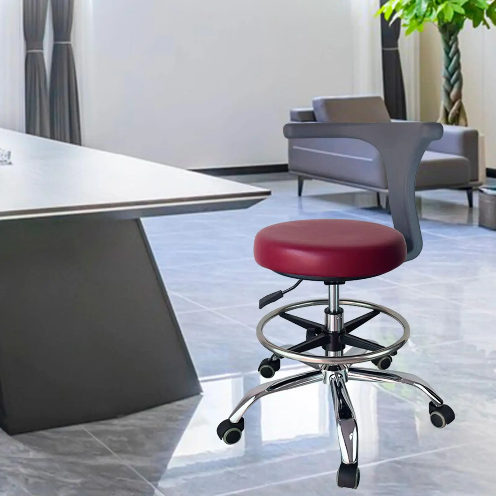 Replacement Pub Bar Stool Round Foot Rest Stainless Steel Accessories for Dining Room Chairs Sturdy Convenient Assemble