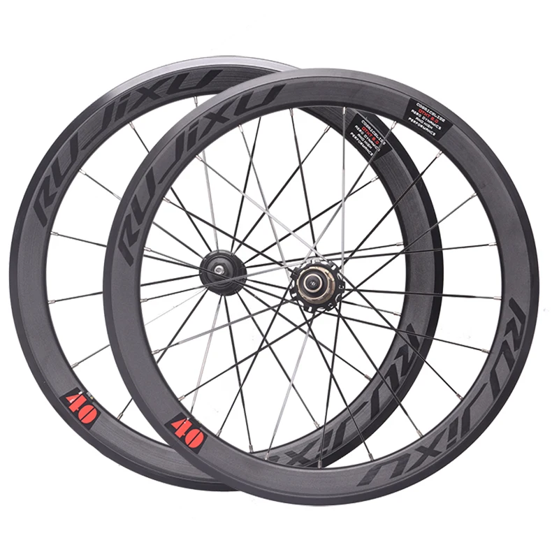 折りたたみ自転車vブレーキハブ、前輪と後輪、二重壁リム、2-5