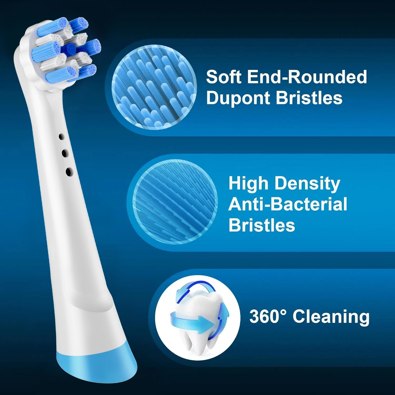 Ultimate Clean Electric Toothbrush Replacement Brush Heads - 4 Pack