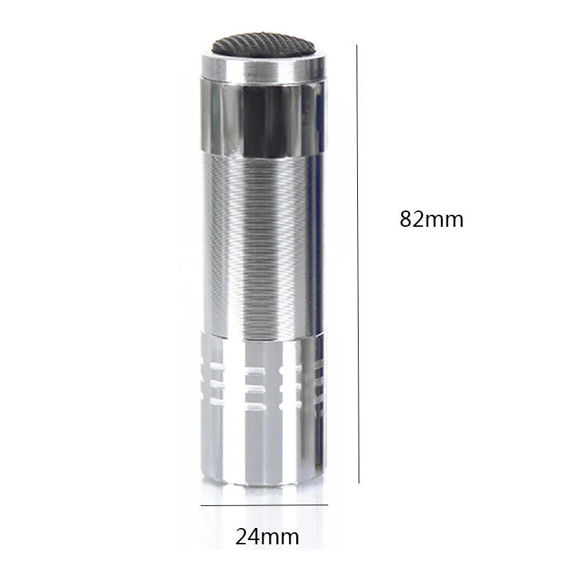 Mini 9 LED UV Light Lamp Flashlight UV Gel Adhesive Glue Curing Lamp Light Handheld Nail Dryer UV Flashlights Detector Nail Tool 6