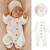0-24Months Newborn Kid Baby Boy Girl Winter Clothes Knit Warm Baby Romper Sweater Thick Jumpsuit Cute Sweet New Born Outfit