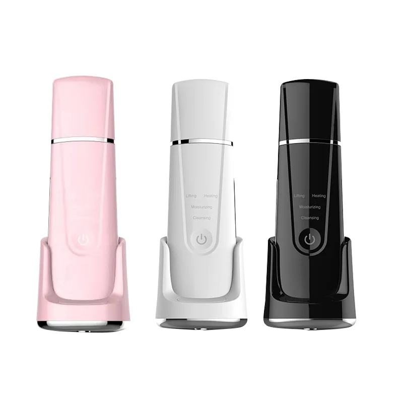 Ultrasonic Skin Scrubber Facial Cleansing Pore Deep Face Cleaner Peeling Heating EMS Lift Beauty Machine Blackhead Remover