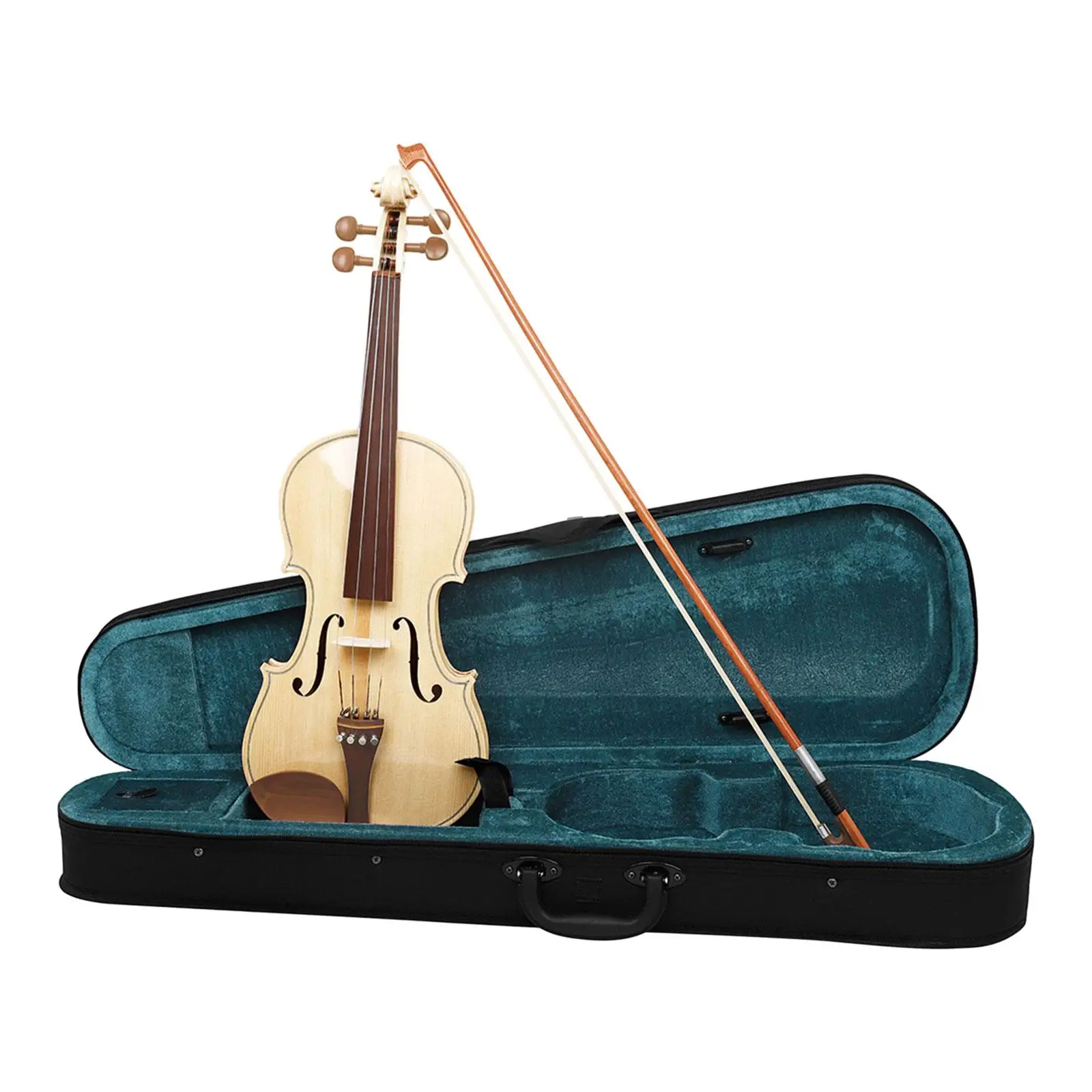 4/4 Violin Wood Fiddle Portable with Violin Bow,Beginner Kits for Beginners Students Beginner Adults Kids Play