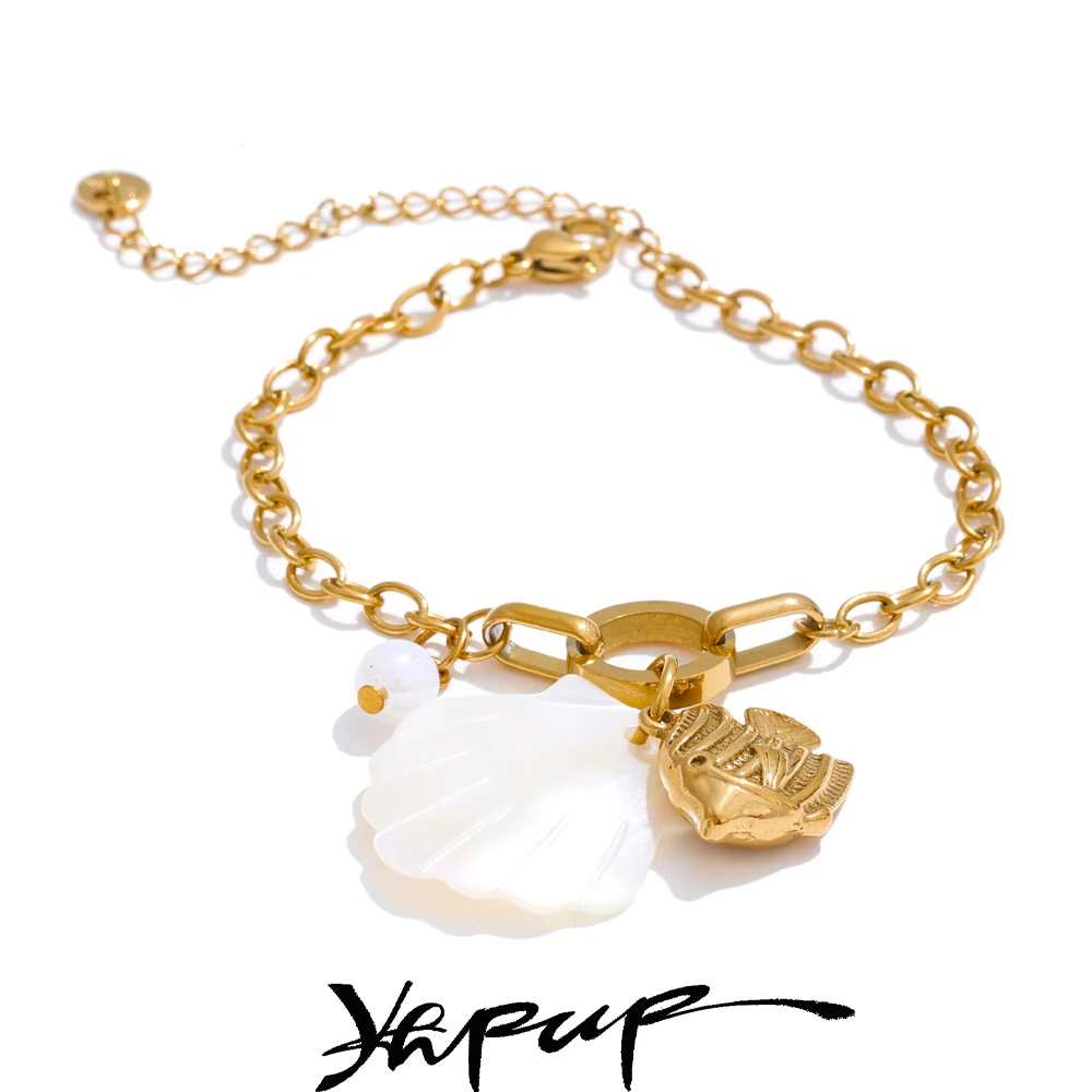 Yhpup Bracelet Summer Shell Fish Starfish Drop Vacation Beach