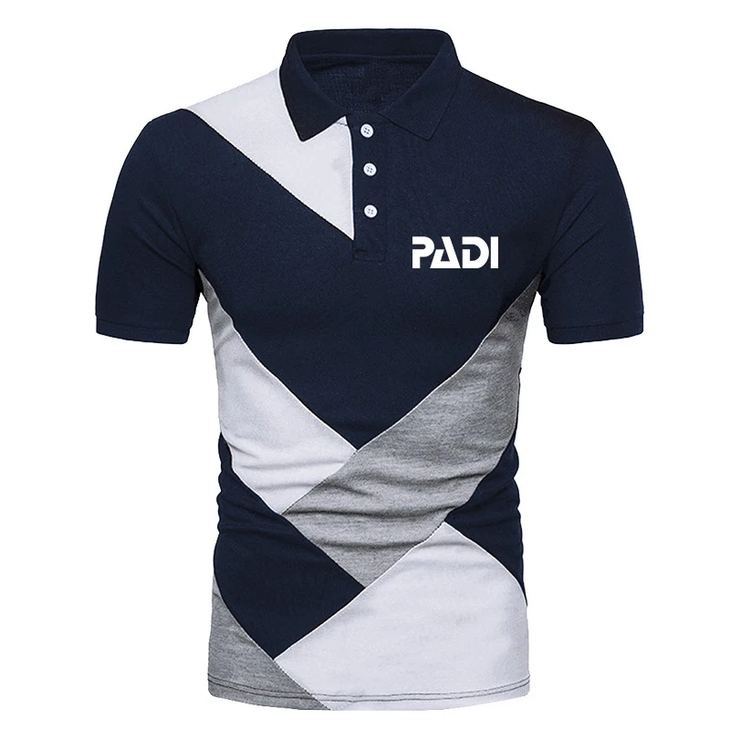 

2024 new men's diving car Padi short-sleeved Polo shirt contrast color sweater summer street wear comfortable casual fashion top