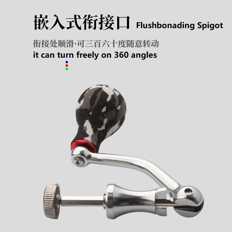 Kawa 1pc Fishing Reel Metal Handle Knobs For 4000-6000 Model of 6 Angle Spinning Reel Single Handle DIY Fishing Tackle Accessory