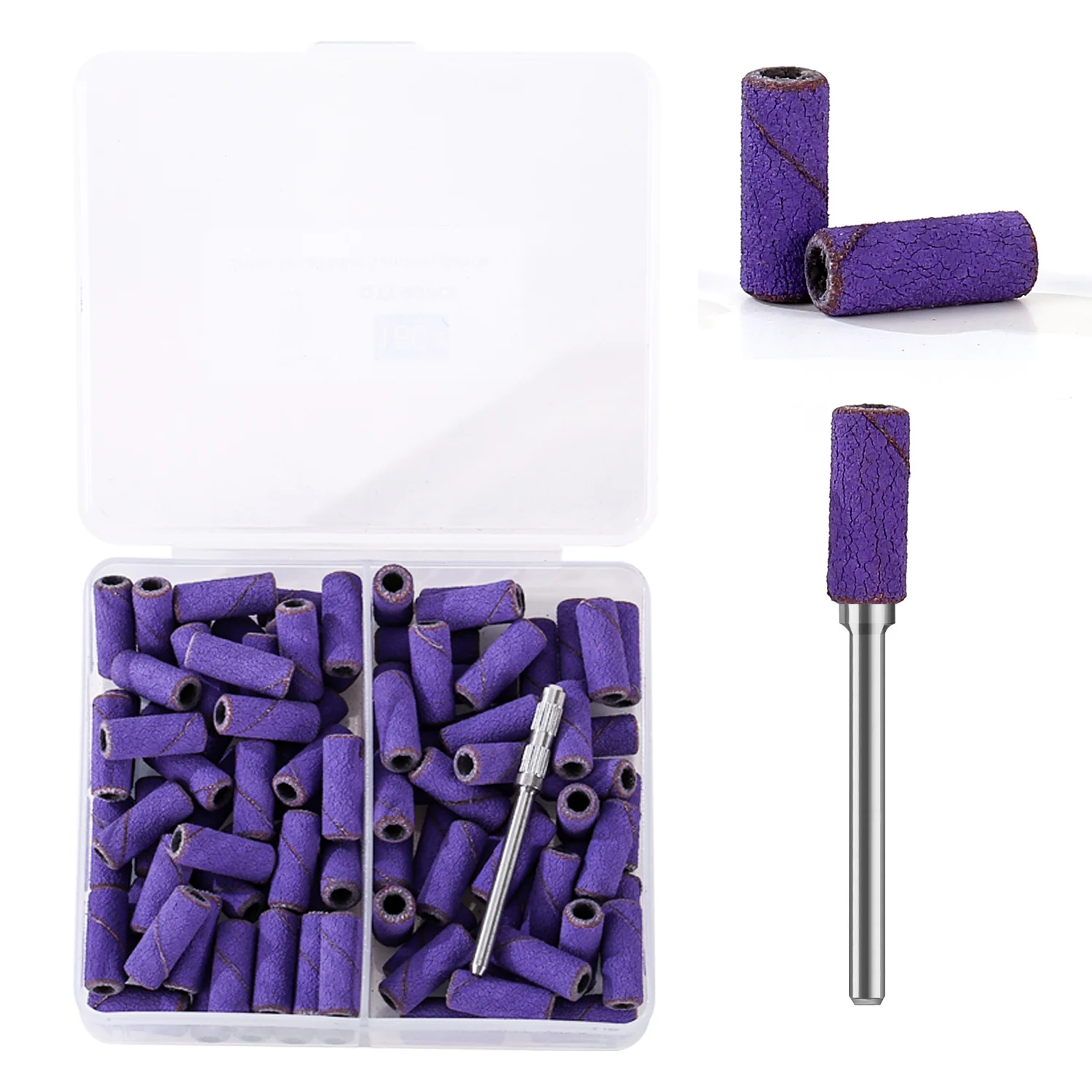 80-Piece Mini Zebra Nail Sanding Bands Set