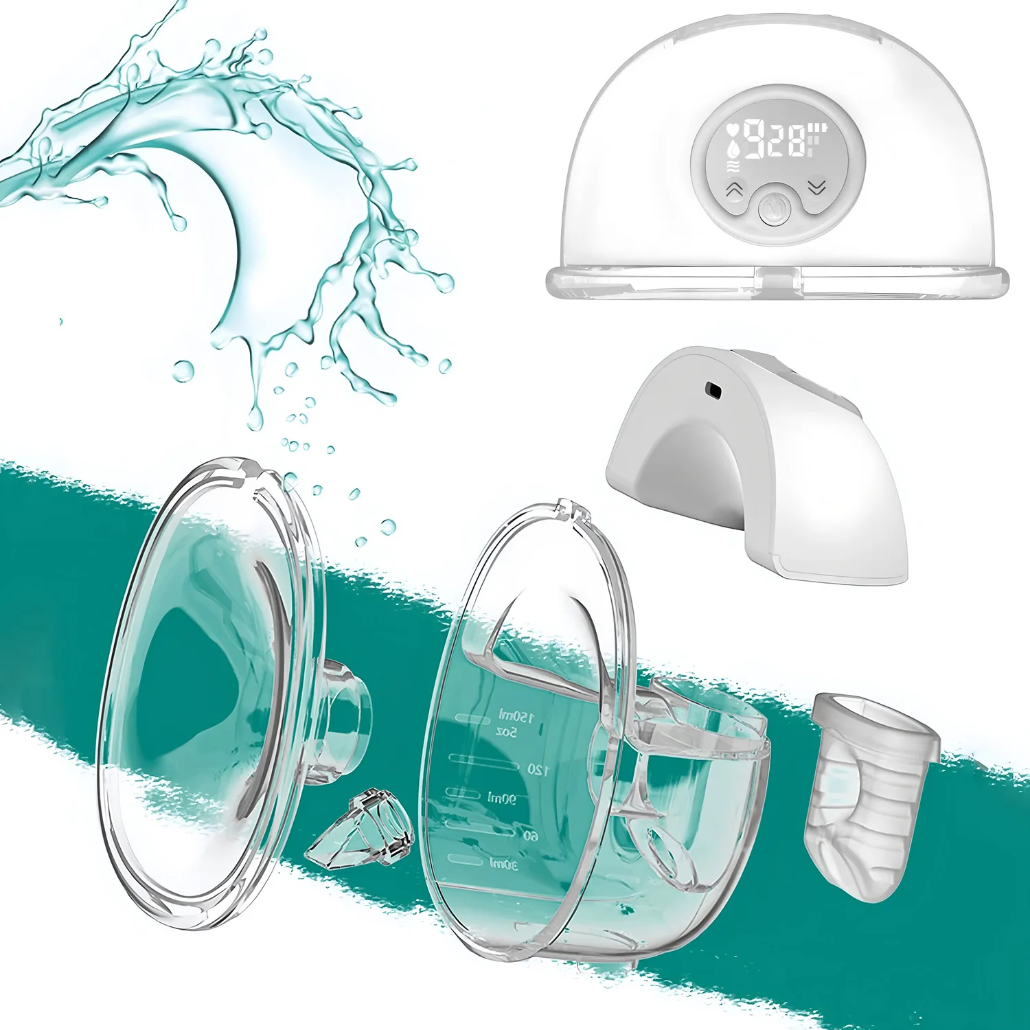 Extractor de leche eléctrico portátil de bajo ruido y manos libres, recolector de leche cómodo para la lactancia materna, 3 modos, 9 niveles._voghion.com