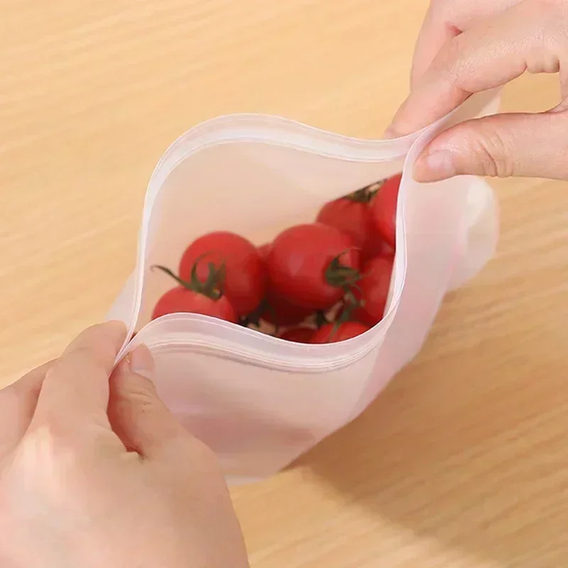Fresh Keeping Bags Plastic Food Storage Bags Food Storage Bags Plastic Zip Lock Bags Plastic Packaging Bags Reusable Food Storage Bag Refrigerator Food Freezer Bag Leakproof Container Fruit Veggie Snack PE Contain
