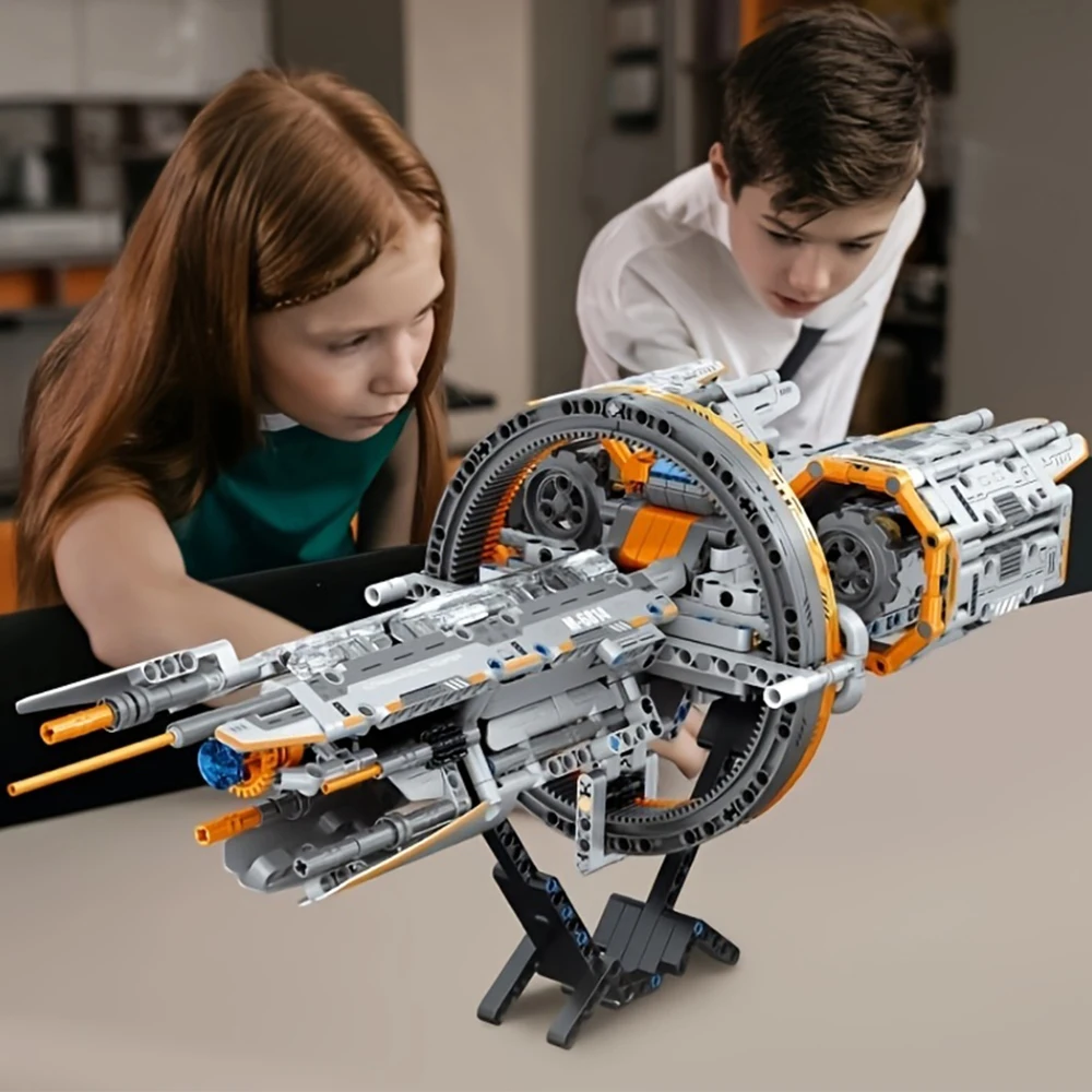 

High-tech Ideas Space War Starship Space station Spaceship Building Blocks MOC 1184PCS Expert 6814 Creative Bricks Kids Toy Gift