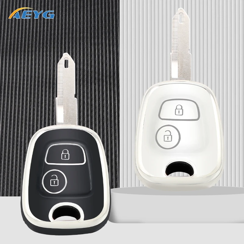 Fashion Tpu Car Key Case Cover Shell Per Peugeot 106 107 206 207 306 307 406 407 Per Citroen C1 C4 Protector Fob Bag Accessori
