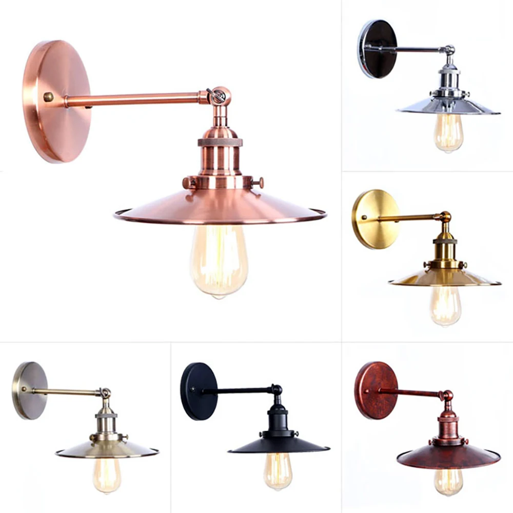 

Industrial Wall Lamp Vintage wall lights Sliver/Rose Gold wall light fixture American country Sconce Bedroom Living Room Lights