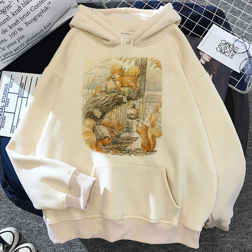 

Squirrel hoodies women sweat y2k y2k aesthetic anime Kawaii Pullover women japanese clothing