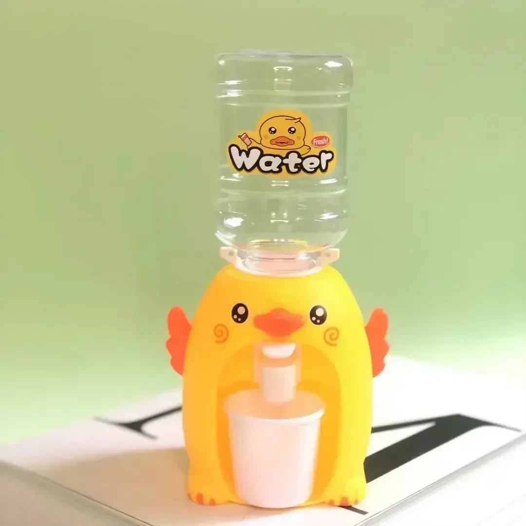 Mini Water Dispenser Cute Baby Toy Drinking Water Cooler Lifelike Children Cartoon Simulation Device Kid Home Decor Ornament