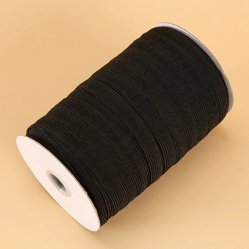 High Elastic Latex Knitted Waistband - Black & White Elastic Band
