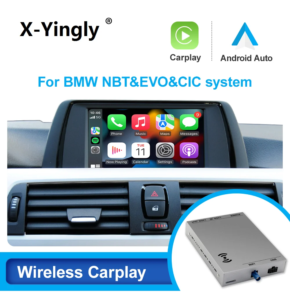 Wireless Carplay Android Auto for BMW F30 F31 F20 F21 F10 F01 X5 E70 X6