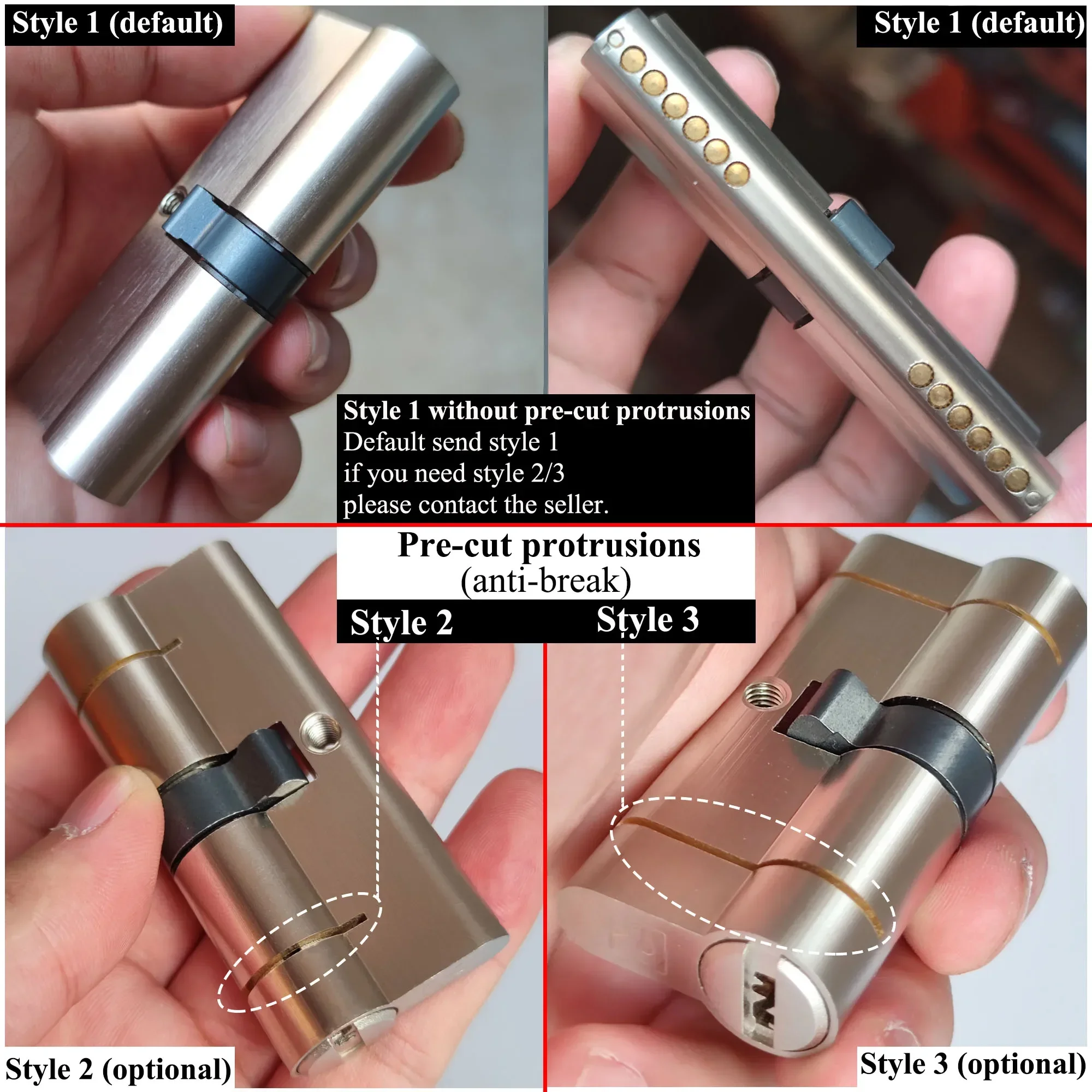 Double clutch lock cylinder Keys can be used at both ends of the lock cylinder at the same time Door Lock Cylinder