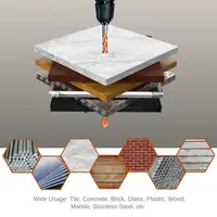 STONEGO 5 pièces forets multifonctionnels carreaux de mur en céramique marbre verre trou de poinçonnage scie de travail forets 6mm/8mm/10mm/12mm 3