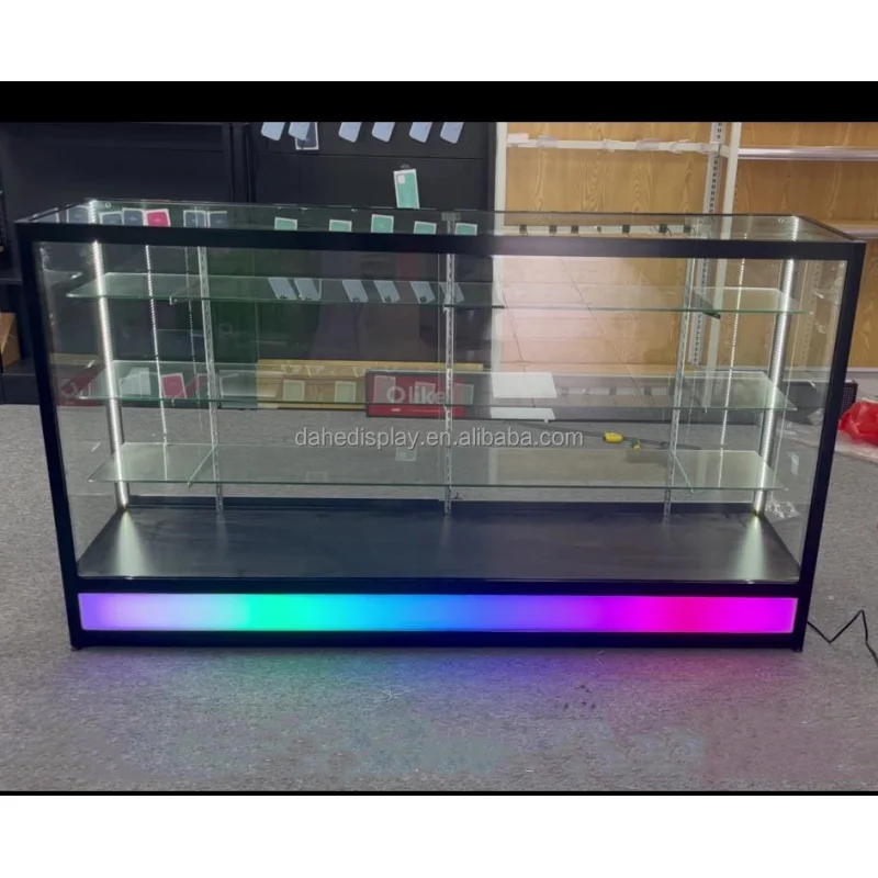 LED 조명이 있는 맞춤형 핫 위치 유리 디스플레이, 쇼케이스 전화 수리점 쇼케이스 카운터
