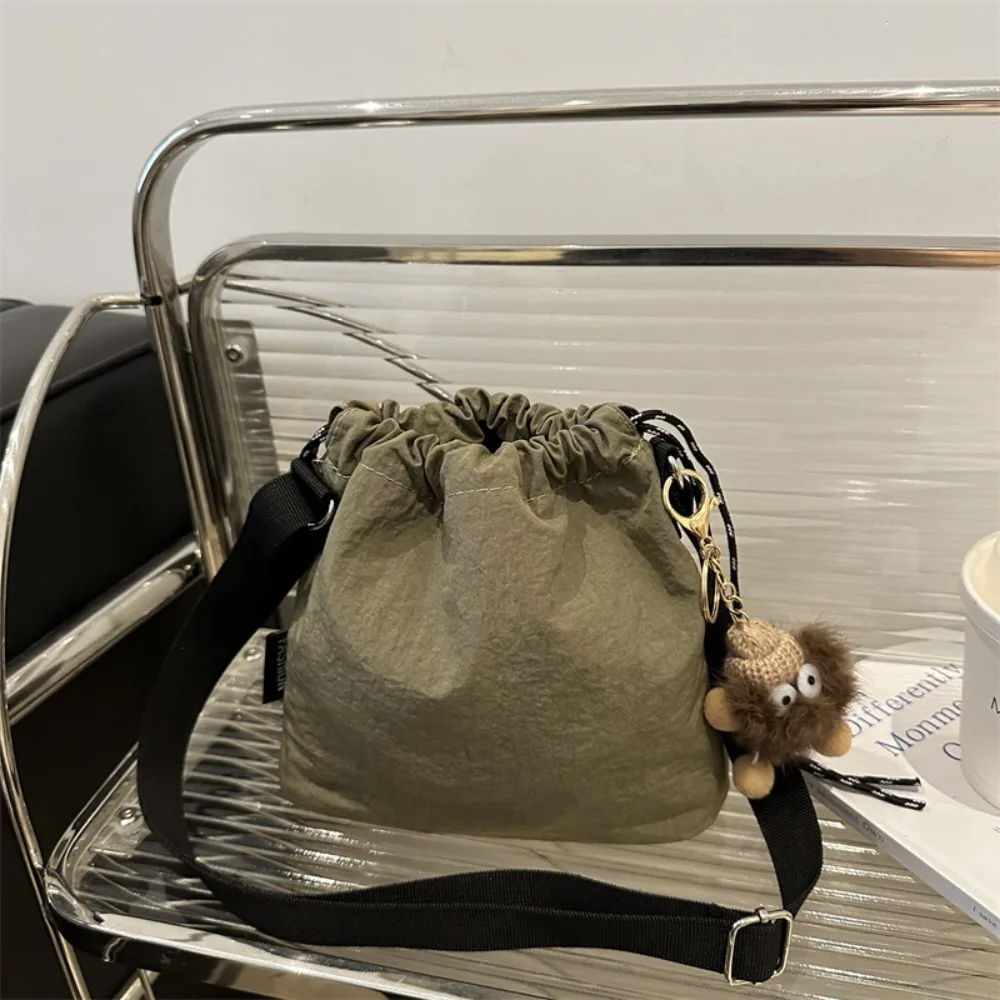 Trendy Nylon Buet Bag Women's Single oulder Crossbody Bag Small Bag for Class Autumn Winter Casual Korean Sle Pure Color 2026