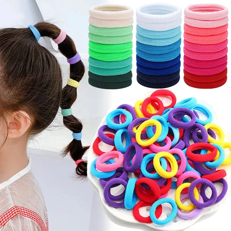 100 pièces/lot Enfants Mignon petit Bandes chouchou cheveux bebe élastique  cheveux fille mini elastique cheveux Pour Queue De Cheval Fille elastique  caoutchouc cheveux Enfants mini hair band Accessoires - AliExpress