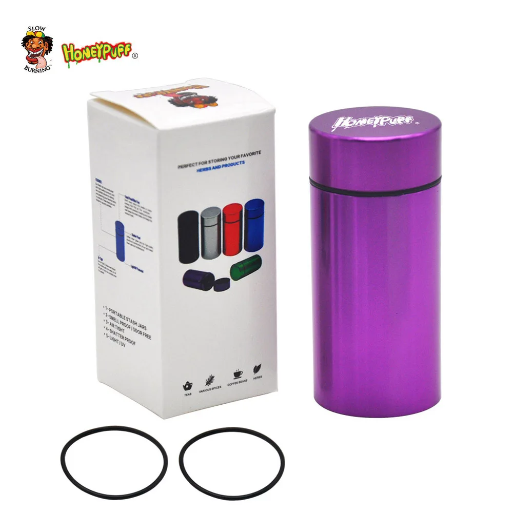 Silver Airtight Proof Container Aluminum Herb Stash Metal Sealed Can Tea Jar ZS - Foto 11