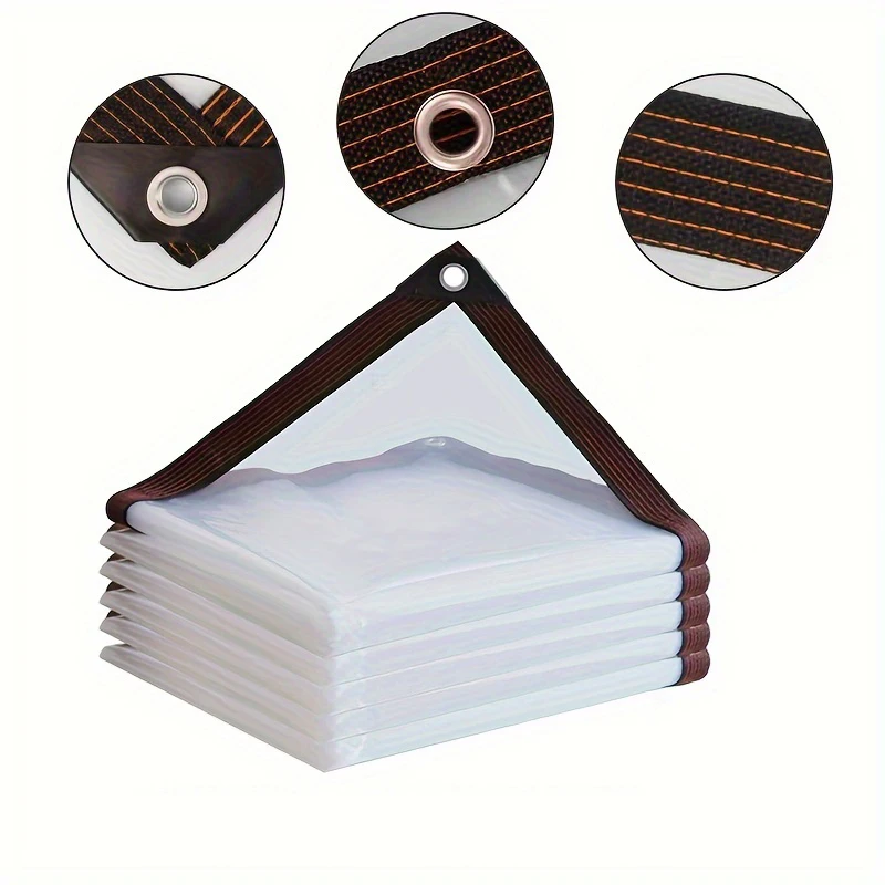 Tarpaulin Transparent 1x1 2*3 4 5 6 3x3 4*4m Clear Waterproof Tarp Pe Rainproof Cover For Plants Patio Uv-Ray Balcony Garden for Waterproof Tarpaulin Waterproof Tarp Tarpaulin Rain Cover Ultralight Tarp