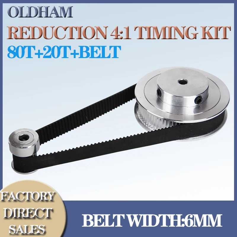 

Timing Belt Pulley GT2 80teeth 20teeth Reduction 4:1/1:4 3D printer accessories belt width 6mm Bore 5mm/8mm/10mm/14mm 2gt