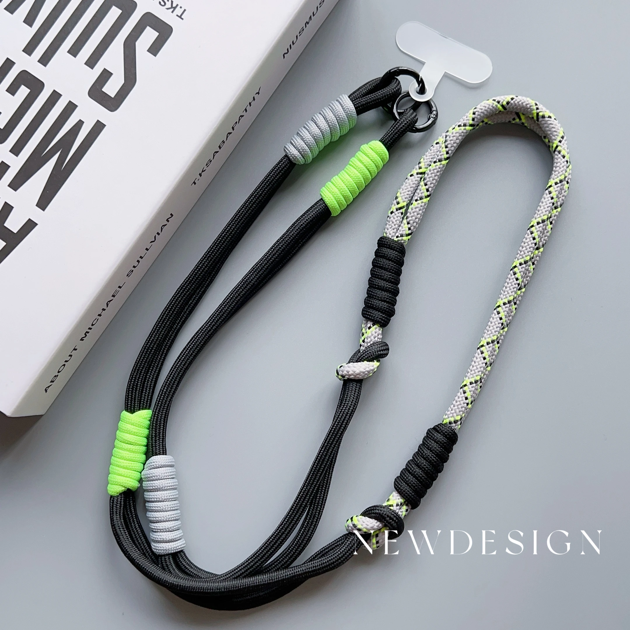 Lanyard Cross-body Shoulder Strap Keychain with Adjustable Long Rope and Replacement Patch