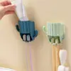 1PCS Household Toothbrush Holder Self-adhesive Wall-mounted Cactus Storage Rack Kitchen Bathroom Toothbrush Organizer With Hook 2