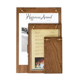 A4/A5 Clip Board Solid Wood Writing Pad Folder Paper Office Supplies Organizer Clipboard Storage Box Document Pad Paper Holder