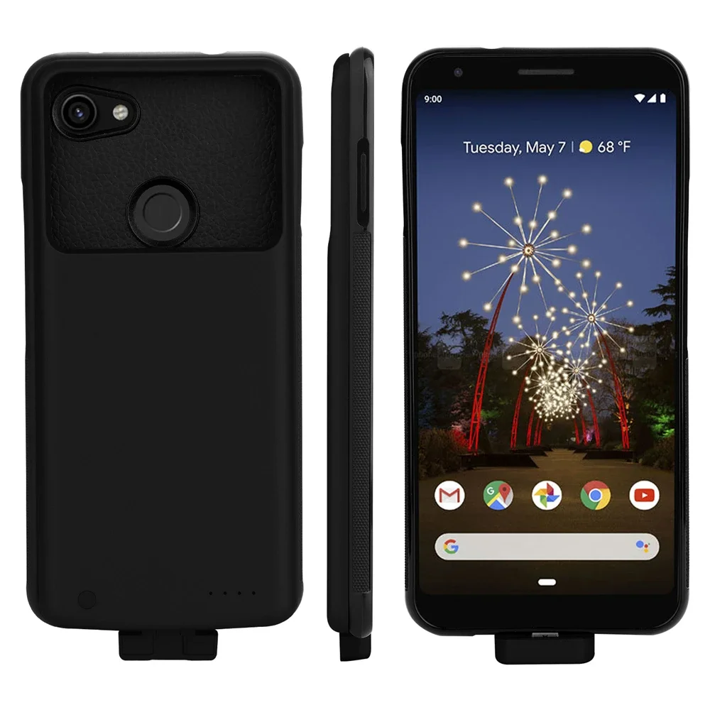 마그네틱 보조배터리 충전 커버, Google Pixel 3a XL용 외장 배터리 케이스, 5000mAh 휴대용 충전기 케이스